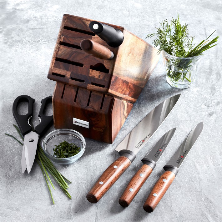 Retro Faux Wood Handle Knives, Faux Log Knife Set, Rustic Kitchen