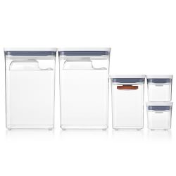 OXO Good Grips 2.3 Qt. Clear Square SAN Plastic Food Storage Container with  White POP Lid