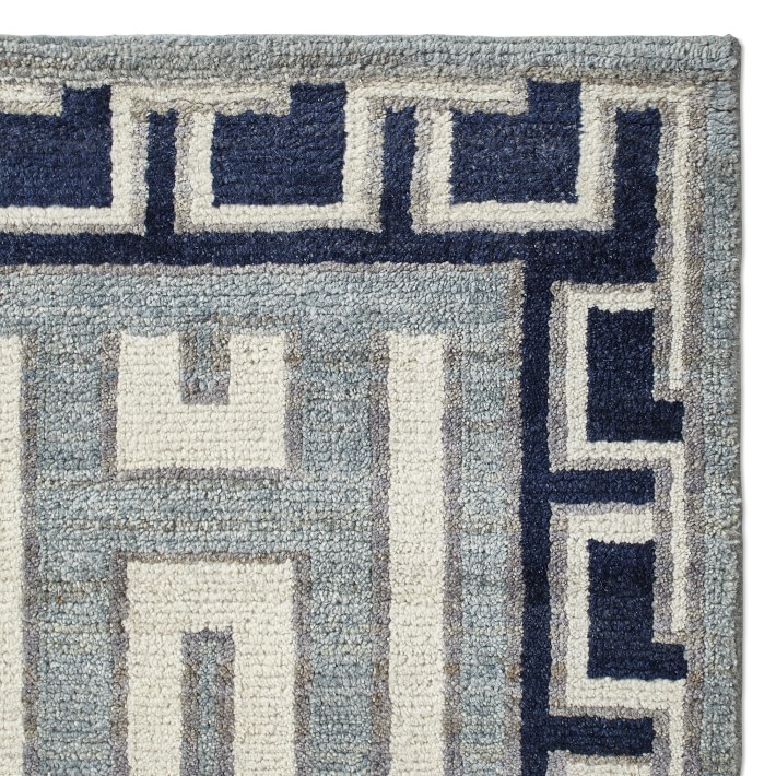 Neoclassical Hand Knotted Rug Swatch
