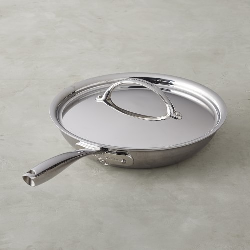 Williams Sonoma Thermo-Clad™ Stainless-Steel Nonstick Covered Fry Pan, 10