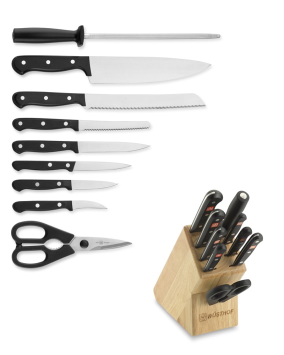 W&#252;sthof Gourmet Knives with 9-Slot Block, Set of 10
