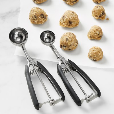 2 PCS Stainless steel ice cream spoon tableware spoon cookie scoop
