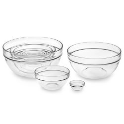 Taykoo Glass Salad Bowls Gold Rim Mixing Bowls for Kitchen Prep