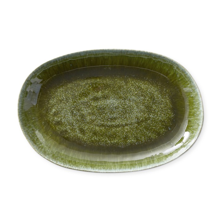 Williams Sonoma | Cyprus Reactive Glaze Serving Platter | Green