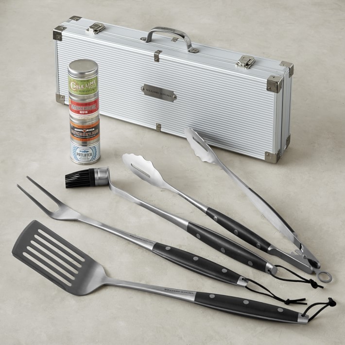 BBQ Set in Stainless-Steel Box with Mini Rub