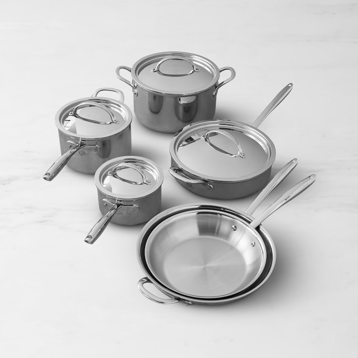 Williams Sonoma Signature Thermo-Clad&#8482; Stainless-Steel 10-Piece Cookware Set