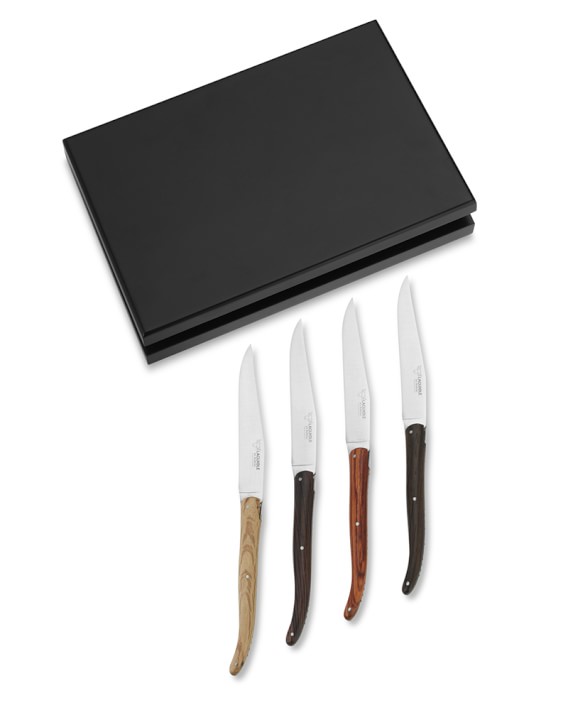 Laguiole En Aubrac Stamped Mixed Handles Steak Knives, Set of 4