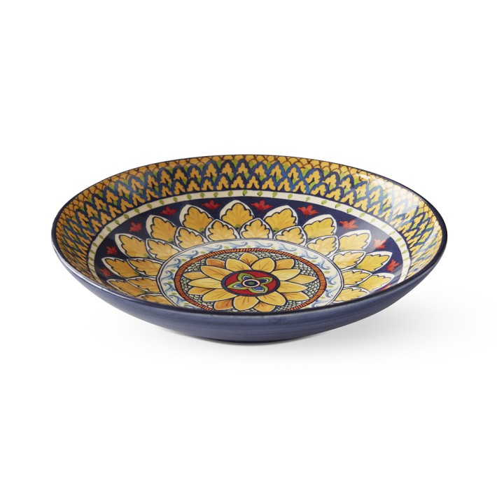 Sicily Ceramic Pasta Bowls, Set of 4