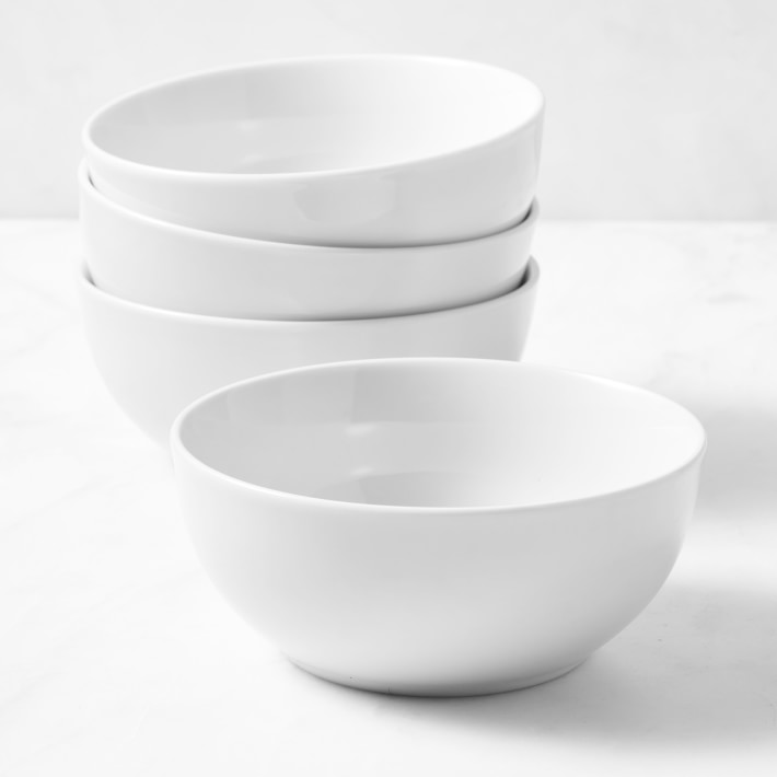 Williams Sonoma Brasserie All-white Porcelain Cereal Bowls, Set Of 4 -  Autumn