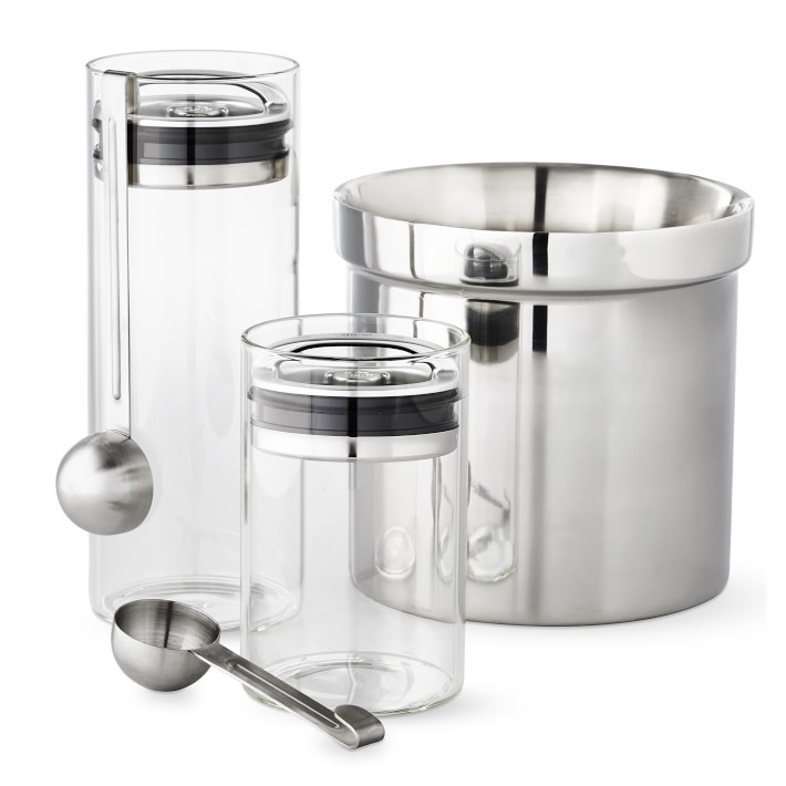 Williams Sonoma OXO POP Steel 3-Piece Canister Set, Steel