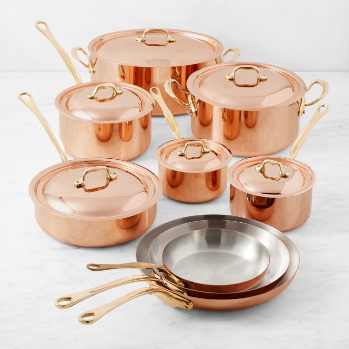 Styled Settings White and Rose Gold Cooking Utensils Set with Holder -  16-Piece Kitchen Utensil Set with Holder Includes White and Copper