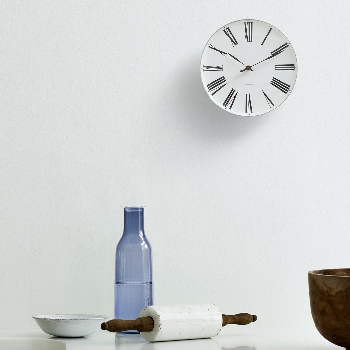 Arne Jacobsen Roman Wall Clock Williams Sonoma