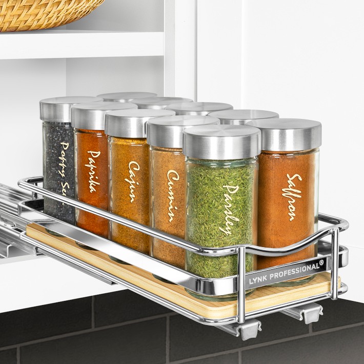 Lynk Professional Slide Out Double Spice Rack Upper Cabinet