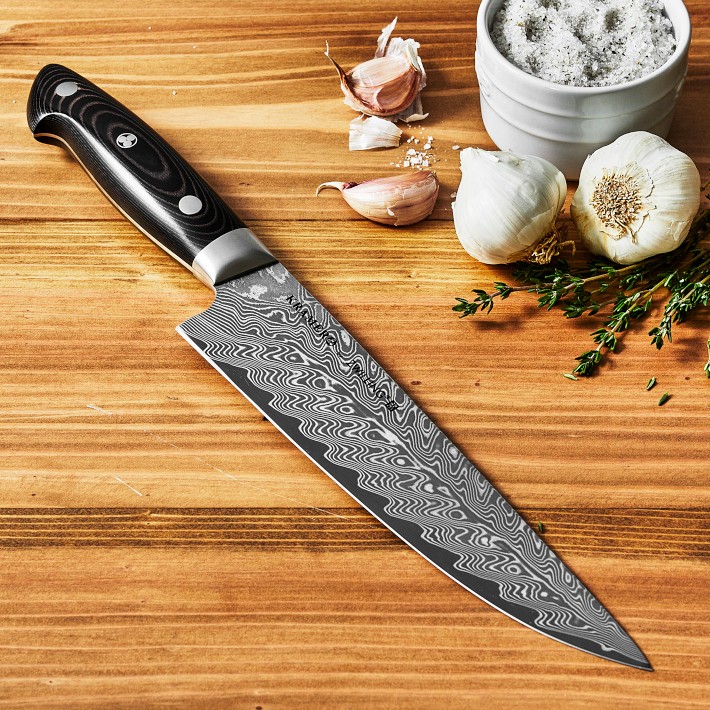 Custom Handmade Damascus steel chef/Kitchen knife set of 5 PCS with Le