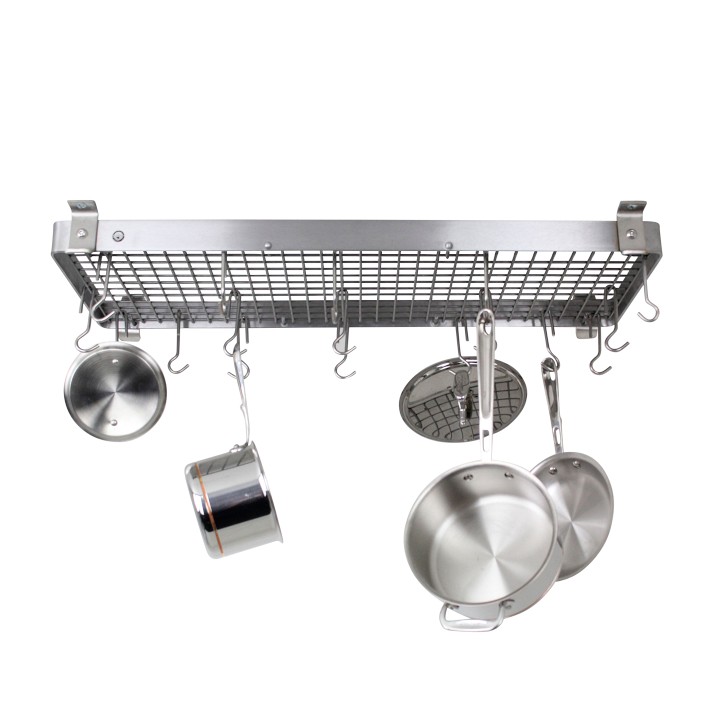 Williams Sonoma Hanging Stainless Steel Pot and Pan Rack Holder