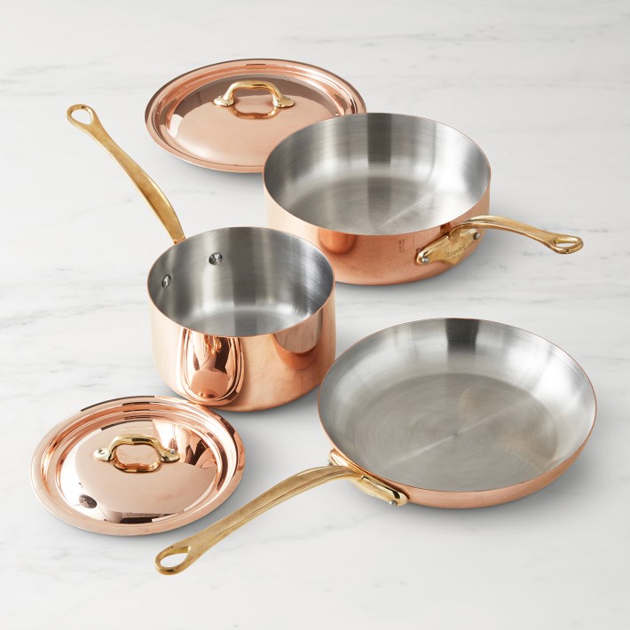 Real Copper Pot & Pan Copper Bronze Stainless Steel Interior Set of 14  Pieces 