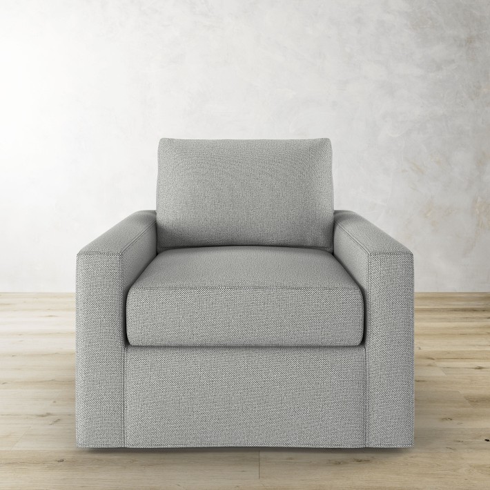 Square arm swivel discount chair