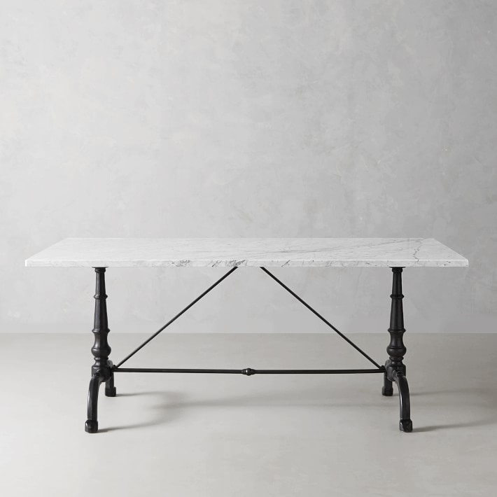 Marble top rectangular online bistro table