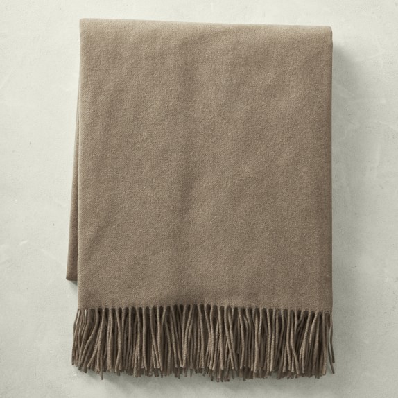 Solid Cashmere Throw Blanket Williams Sonoma