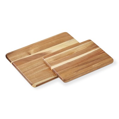 2-Piece Acacia Non-Slip Cutting Board Set