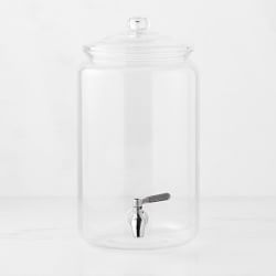 Glass and Acacia Wood Drink Dispenser with Stand - World Market