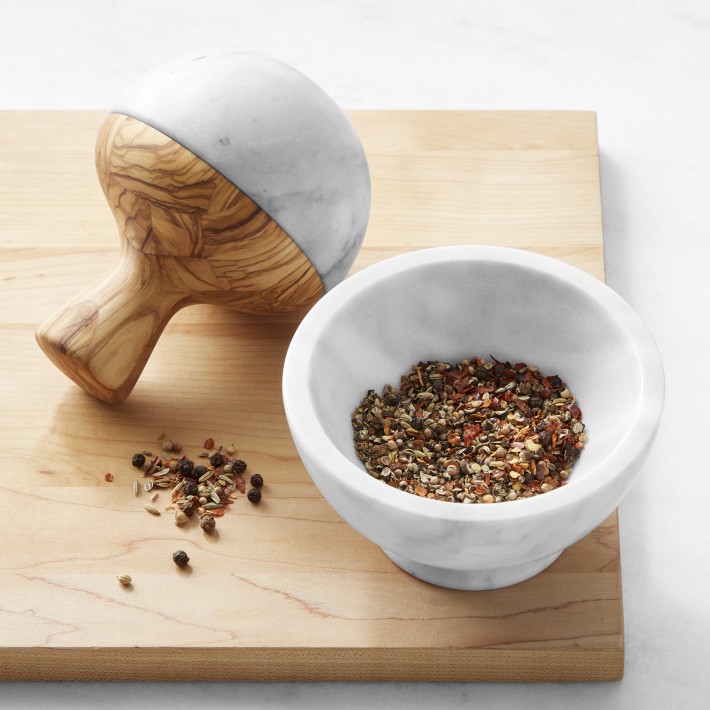 Marble Mortar and Pestle Set by Anthropologie in Black