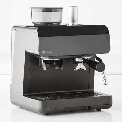 GE Profile Black Semi-Automatic Espresso Machine with Grinder and