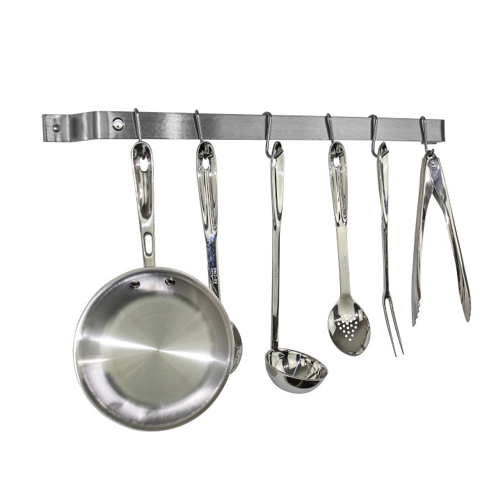 Williams Sonoma Hanging Stainless Steel Pot and Pan Rack Holder