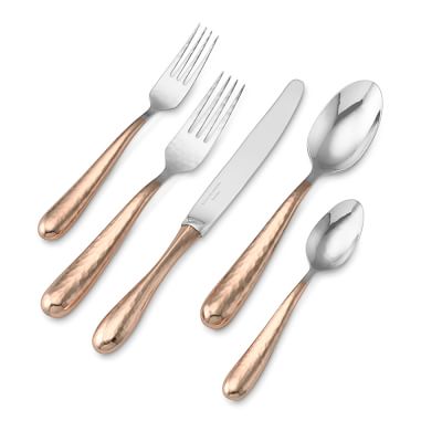 Cambridge Rose Gold Hammered 4-Piece Steak Knife Set