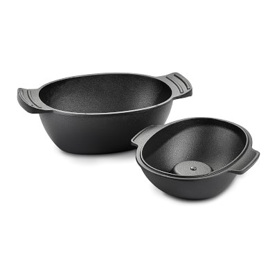 Lodge Cast Iron Serving Pot, 2 quarts, Non Stick, Black with Lid