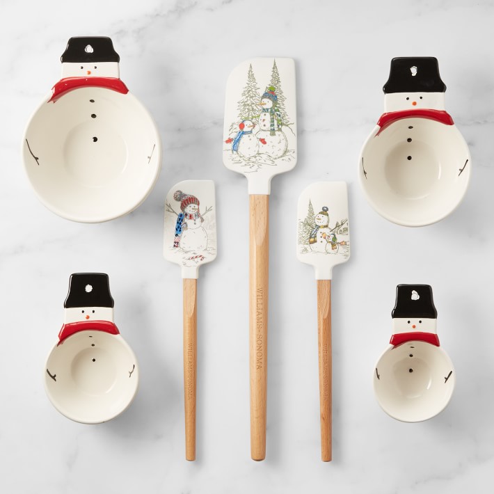 Snowman Spatula and Measuring Cup Set