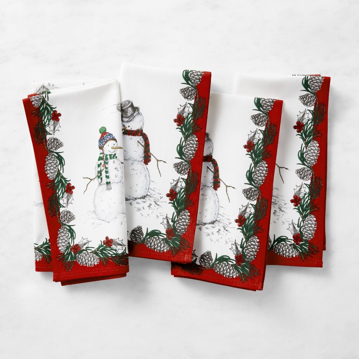 Williams Sonoma Holiday Floral Kitchen Towels, Set of 2, Winter Poinsettia