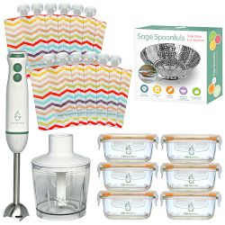 Williams Sonoma Sage Spoonfuls 12-Pack Glass Baby Food Jars