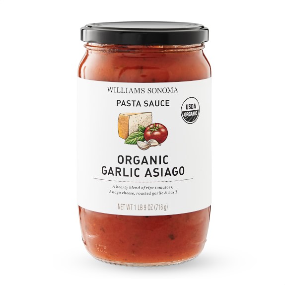 Williams Sonoma Roasted Garlic Asiago Organic Pasta Sauce Williams Sonoma