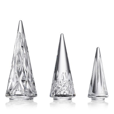 Waterford Solid Crystal 6 1/2 Clear Christmas Trees