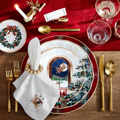 Twas the Night Before Christmas Salad Plates - Set of 4 - Mixed ...