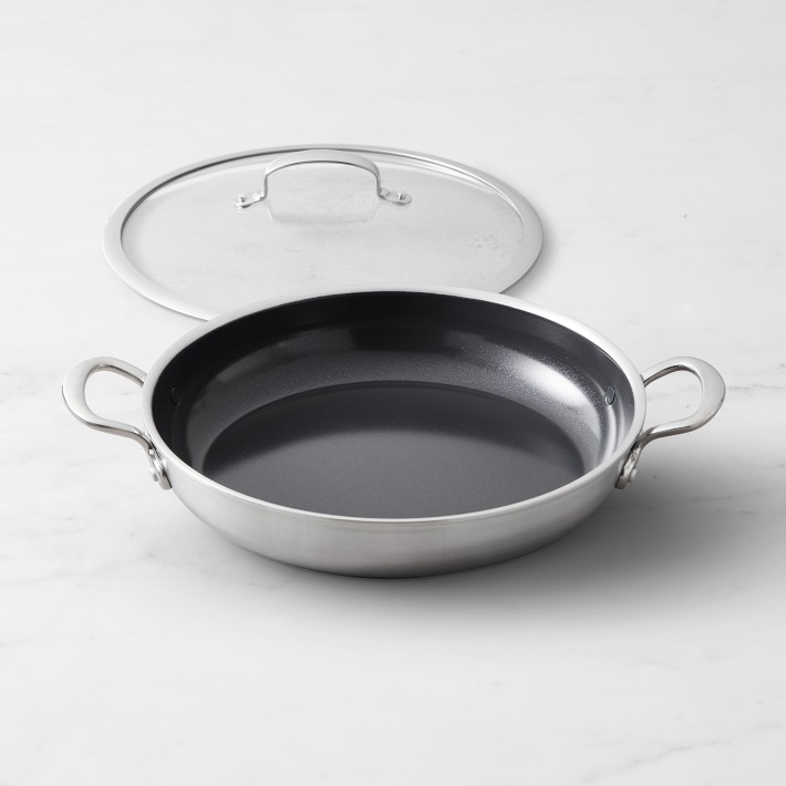 Reserve Ceramic Nonstick 4.5Qt. Saute Pan With Lid - Black/Gold