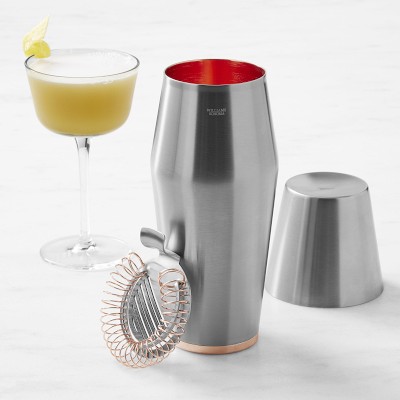 Williams Sonoma x Billy Reid 3 Piece Cocktail Shaker Strainer