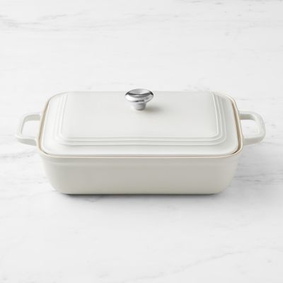 French White 4-quart Baking Dish with Lid