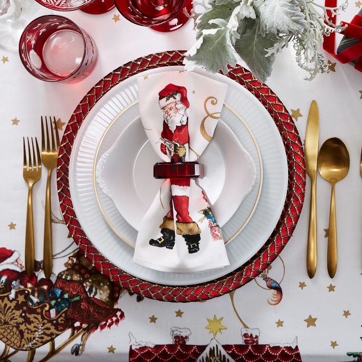 Williams-Sonoma - Holiday Entertaining Guide 2018 - Snowman Tablecloth, 70  X 90
