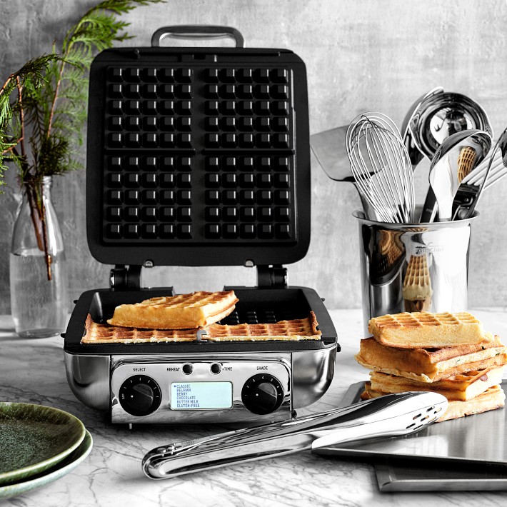 All Clad 4-Slice Digital Gourmet Waffle Maker with Removable Plates