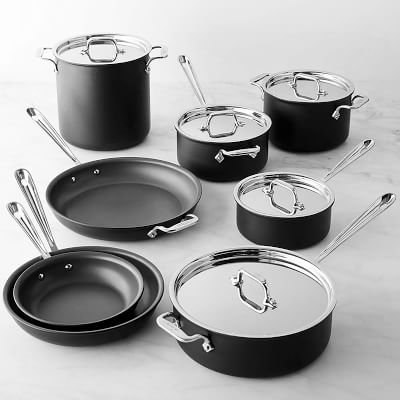 Induction Cookware Sets - 13 Piece Nonstick Cast Aluminum Pots and Pans  with BAKELITE Handles - Induction Pots and Pans with Gla - AliExpress