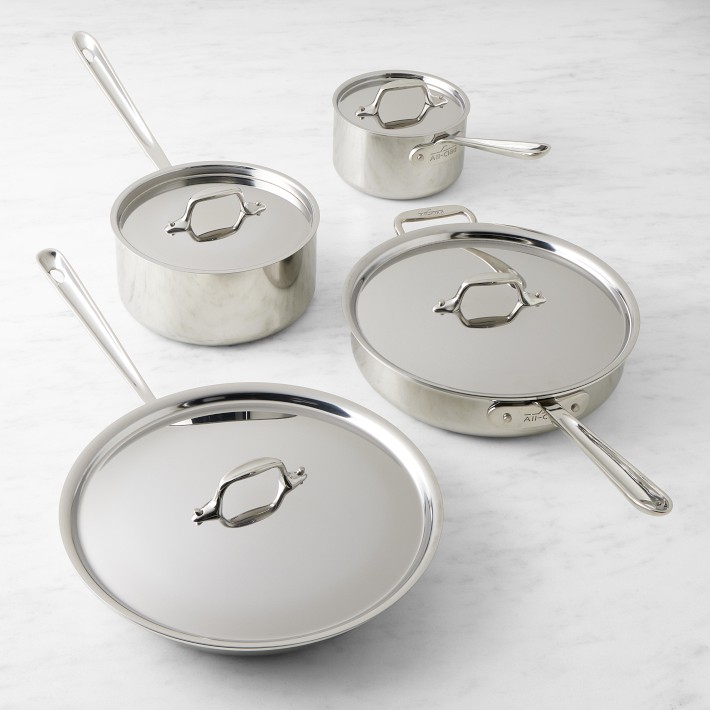 Members Mark 6 Piece Stainless Tri-Ply Clad Cookware Set Sauté