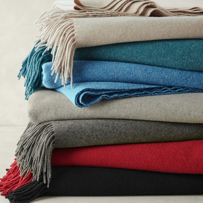 Solid Cashmere Throw Blanket | Williams Sonoma