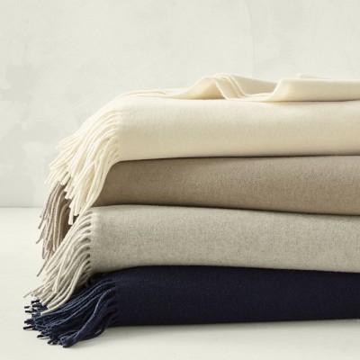 Grand Solid Cashmere Throw Blanket | Williams Sonoma