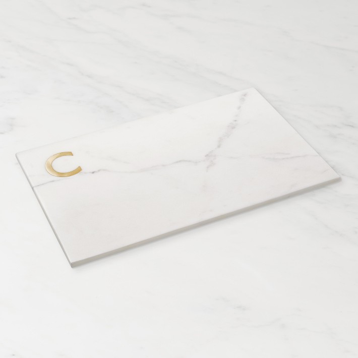 Williams-Sonoma: Marble & Brass Monogram Board - Letter C