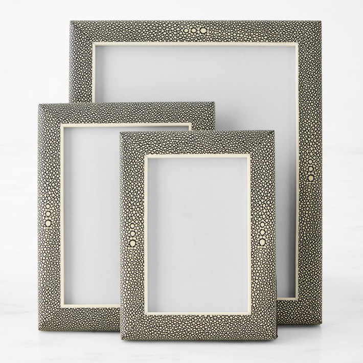 Park Hill Collection Shagreen Pattern Leather Photo Frame Small