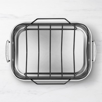 Le Creuset Stainless Steel Roasting Pan and Nonstick Cooking Rack