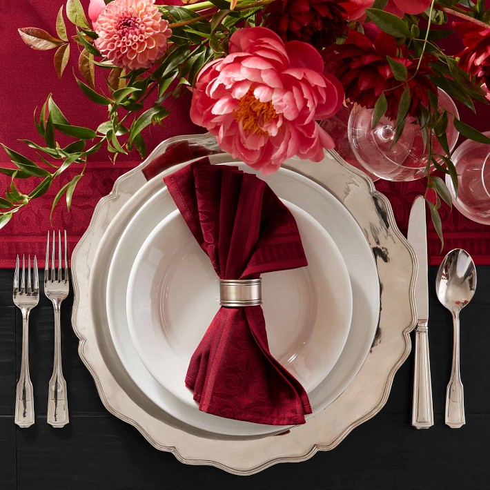 Williams Sonoma Noel Floral Dinner Plates & Salad Plate Set 8pc