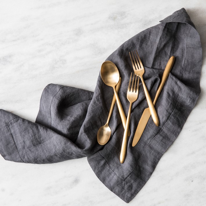 Velo Flatware Set in Brushed Gold | Parachute